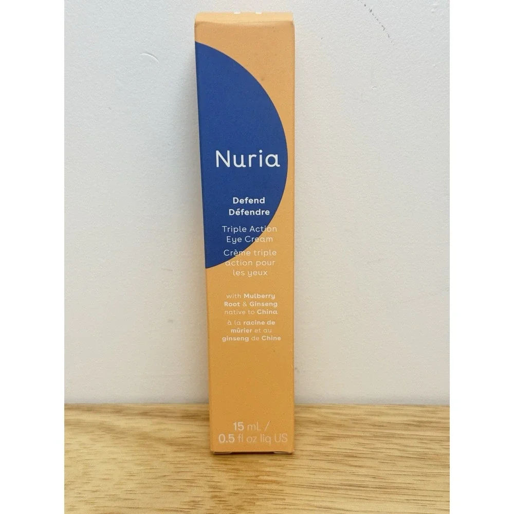 Nuria Defend Triple Action Eye Cream With‎ Mulberry Root & Ginseng Vegan New $40